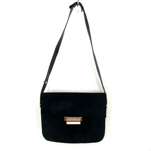 Rodo Italy women’s black leather suede handbag